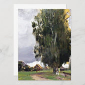 Trees Beside a Village (Front/Back)