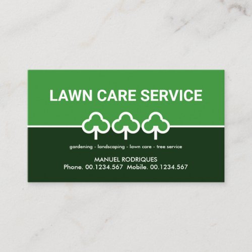 Trees Border Line Landscaping Business Card