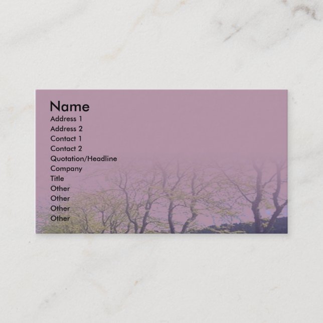 Trees Business Card (Front)