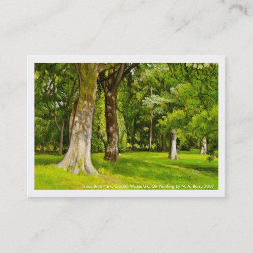 Trees Bute Park Cardiff Business Card