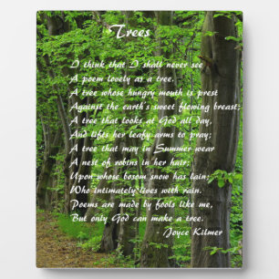 Trees by: Joyce Klimer Plaque