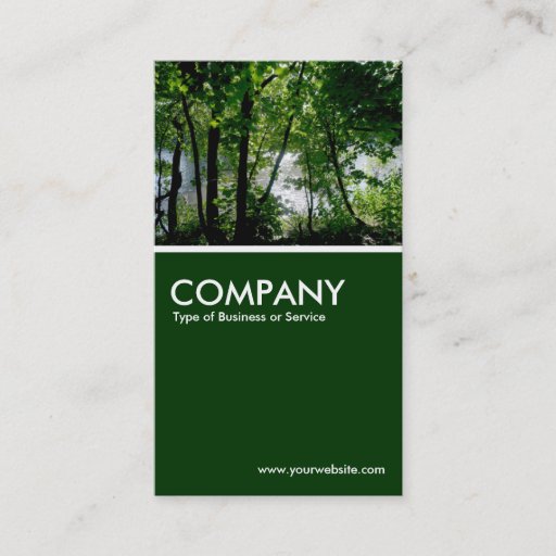 Customizable Trees by the River Business Cards
