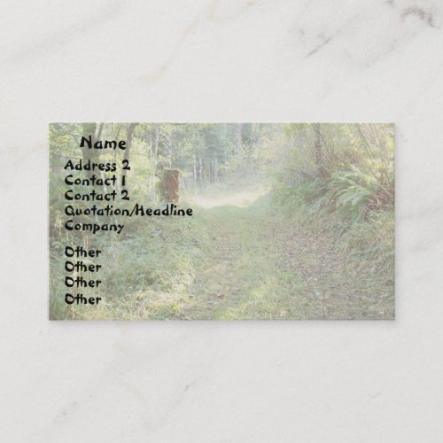 Trees &amp; Country Road Business Card