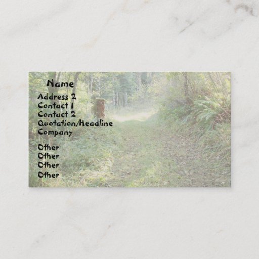 Customizable Trees &amp; Country Road Business Card