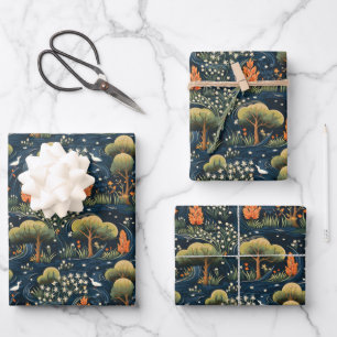 Trees & Ducks Wrapping Paper Sheets