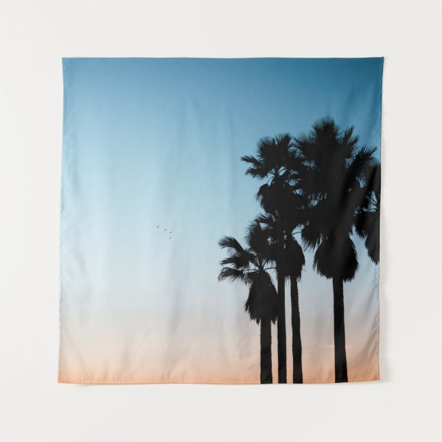 Trees during golden hour tapestry (Front)