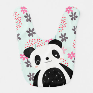 Trees, Flowers, and Panda Bears Bib