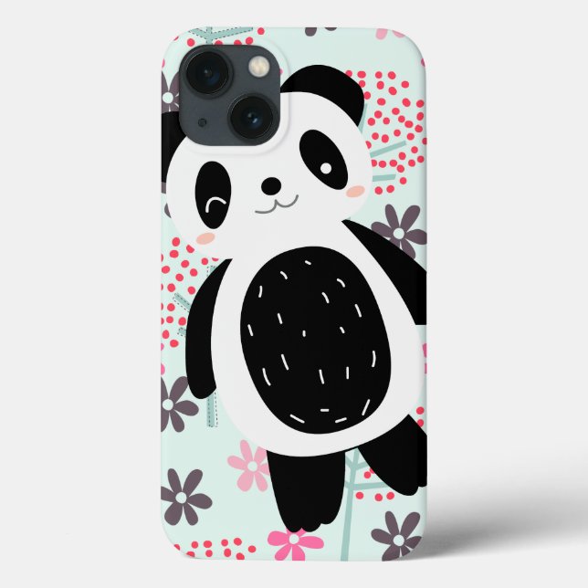 Trees, Flowers, and Panda Bears Case-Mate iPhone Case (Back)