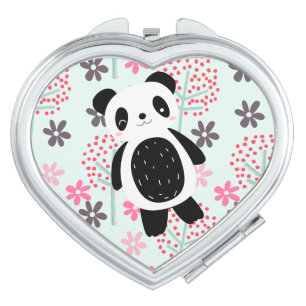 Trees, Flowers, and Panda Bears Compact Mirror