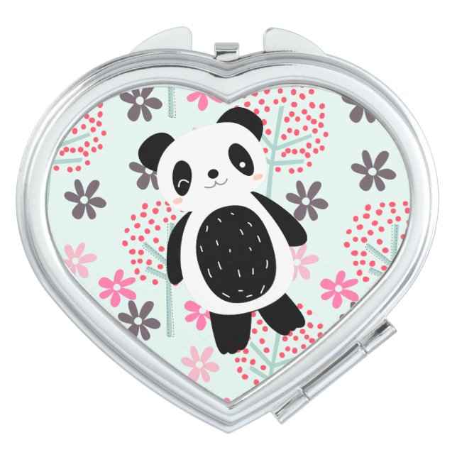 Trees, Flowers, and Panda Bears Compact Mirror (Front)