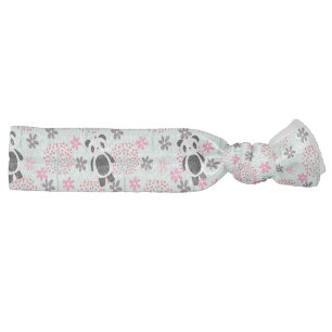 Trees, Flowers, and Panda Bears Elastic Hair Tie