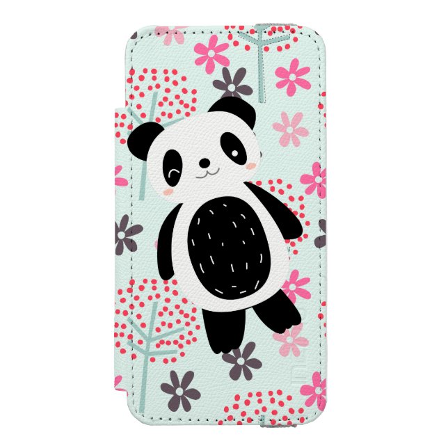 Trees, Flowers, and Panda Bears Incipio iPhone Wallet Case (Folio Front)
