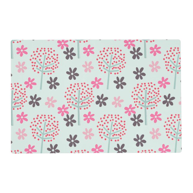 Trees, Flowers, and Panda Bears Placemat (Back)