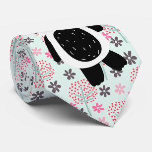 Trees, Flowers, and Panda Bears Tie