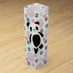 Trees, Flowers, and Panda Bears Wine Gift Box