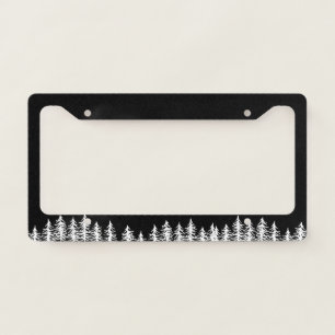 trees forest license plate frame