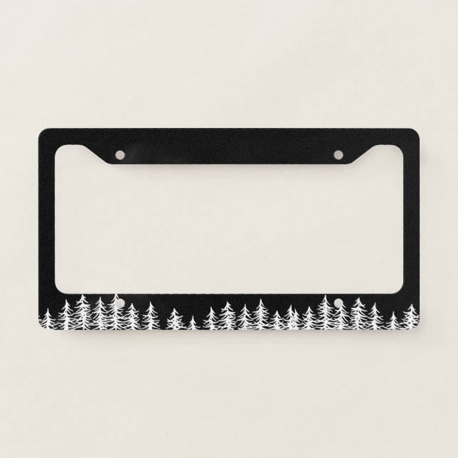	  trees forest license plate frame (Front)
