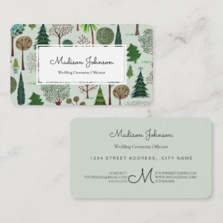 Trees Forest | Monogram Custom | Business Cards