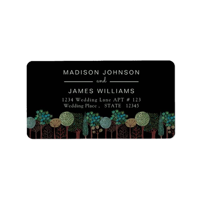Trees Forest Woodland | Wedding | Address Labels (Front)