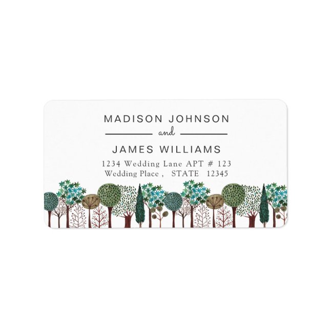 Trees Forest Woodland | Wedding | Address Labels (Front)