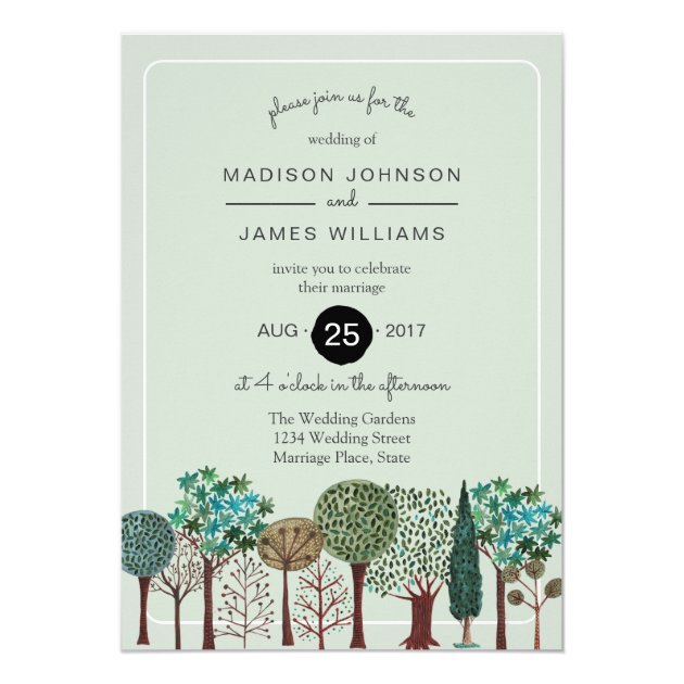 Trees Forest Woodland | Wedding | Invitation