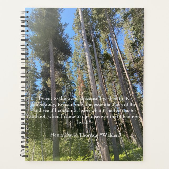 Trees Forest Woods Thoreau  Notebook (Front)