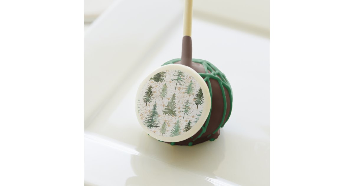 Trees Gold String Lights Cake Pops | Zazzle