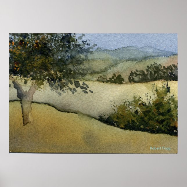 "Trees in a Field #1" Landscape Poster (Front)