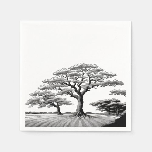 Trees in a Field Napkins