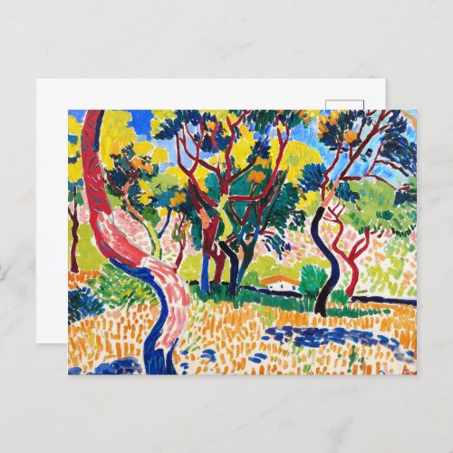 Trees in Collioure  Andre Derain  Postcard
