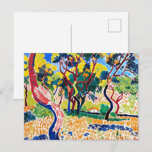 Trees in Collioure Andre Derain Postcard