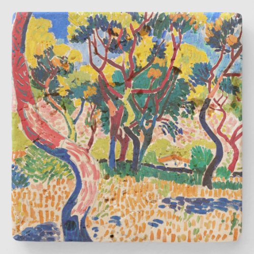 Trees in Collioure  Andre Derain  Stone Coaster