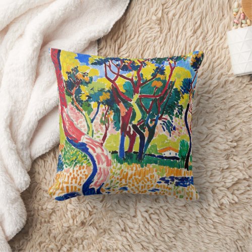Trees in Collioure  Andre Derain  Throw Pillow