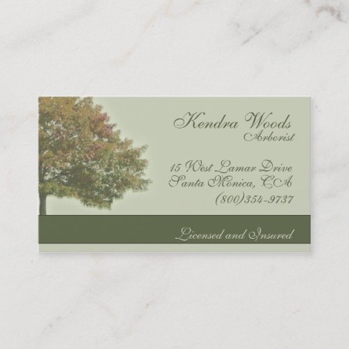 Trees in Fall Business Card Template