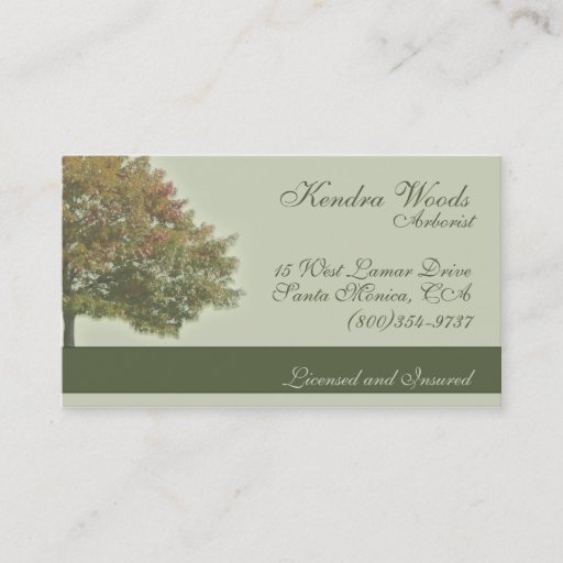 Customizable Trees in Fall Business Card Template