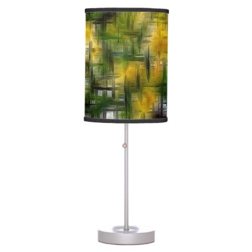 Trees in flowering digital effect style impression table lamp