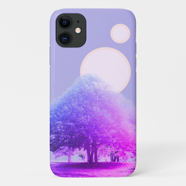 Trees in Fog and Double Sunrise Case-Mate iPhone Case (Back)