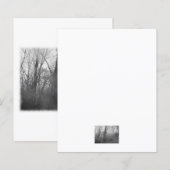 Trees in Mist. Black and White. (Front/Back)