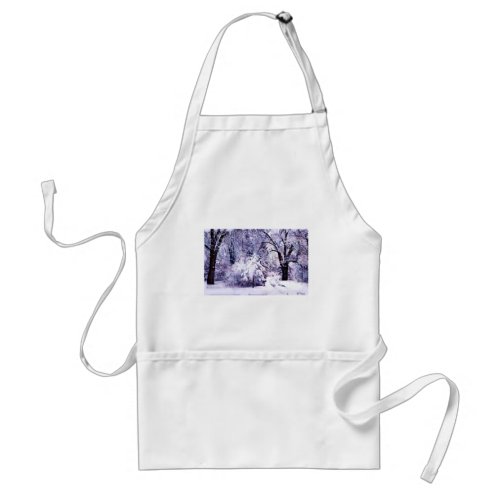 Trees in Snow Adult Apron