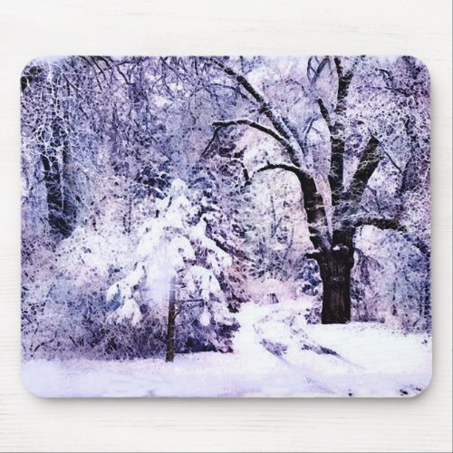 Trees in Snow Mouse Pad