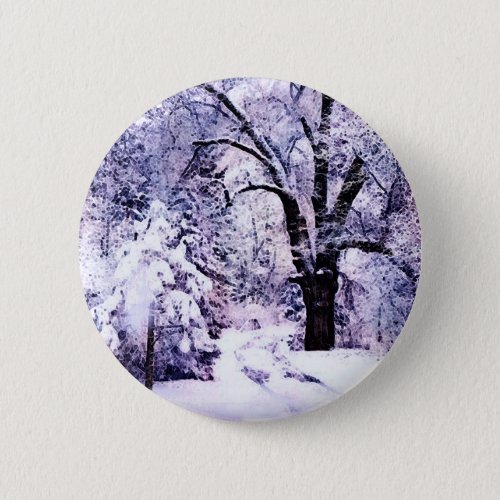 Trees in Snow Pinback Button