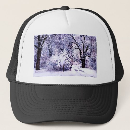 Trees in Snow Trucker Hat