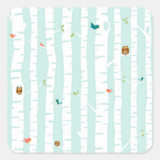 Trees in Spring Square Sticker
