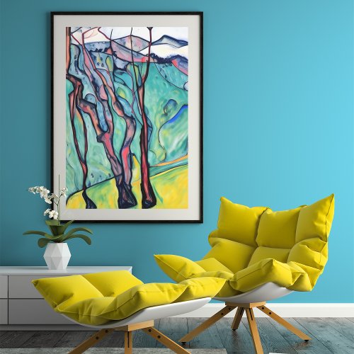 Trees in the Foothills unframed  Poster