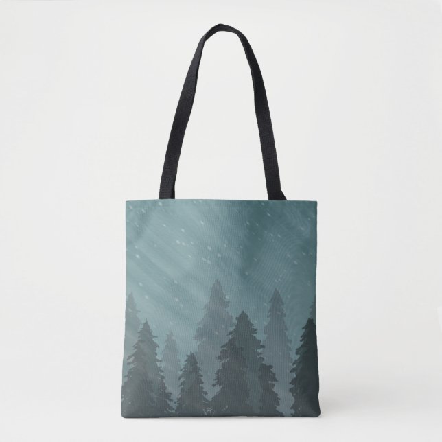 Trees in the Forest Allover Tote Bag (Front)