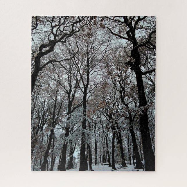 Trees, in the snow jigsaw puzzle (Vertical)