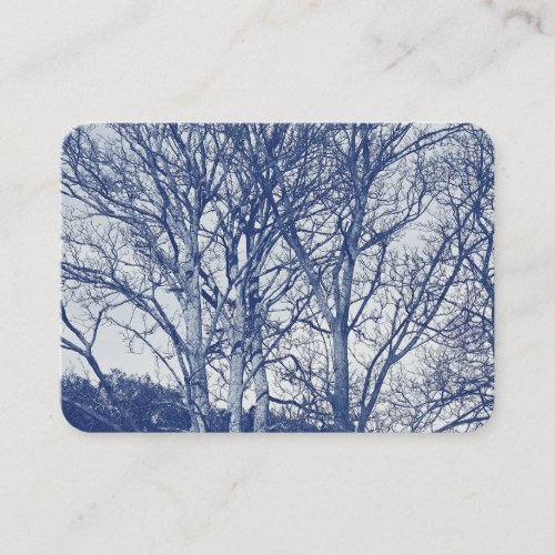 Trees in Winter _ Cyanotype Effect Business Card