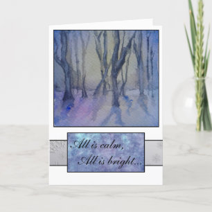 Trees In Winter Landscape Holiday Card