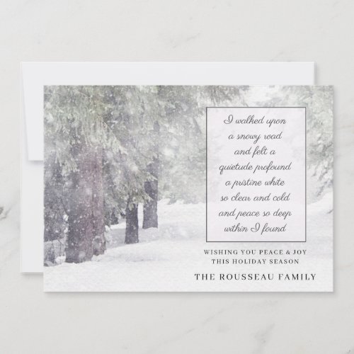 Trees In Winter Snow Holiday Invitation