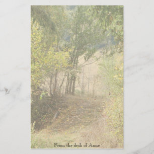 Trees in Woods Personalized Stationery